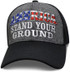 America Stand Your Ground - Baseball Cap - Black and Heather - SKU SAMSTD-DS