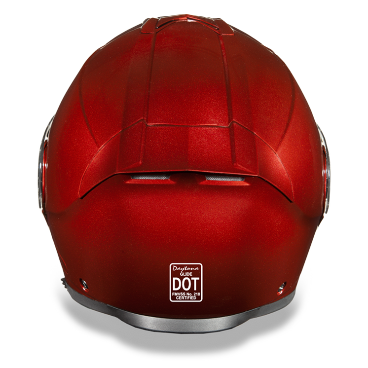 DOT Motorcycle Helmet - Black Cherry - Modular - Full Face - MG1-BC-DH