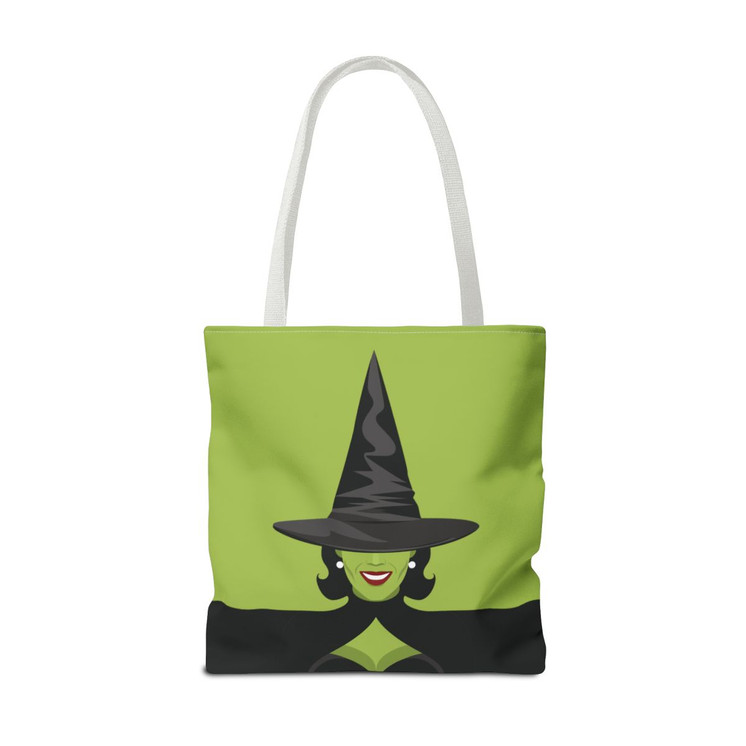 Witchy Woman - Halloween - Witch's Hat - Green and Black - Trick or Treat - Tote Bag