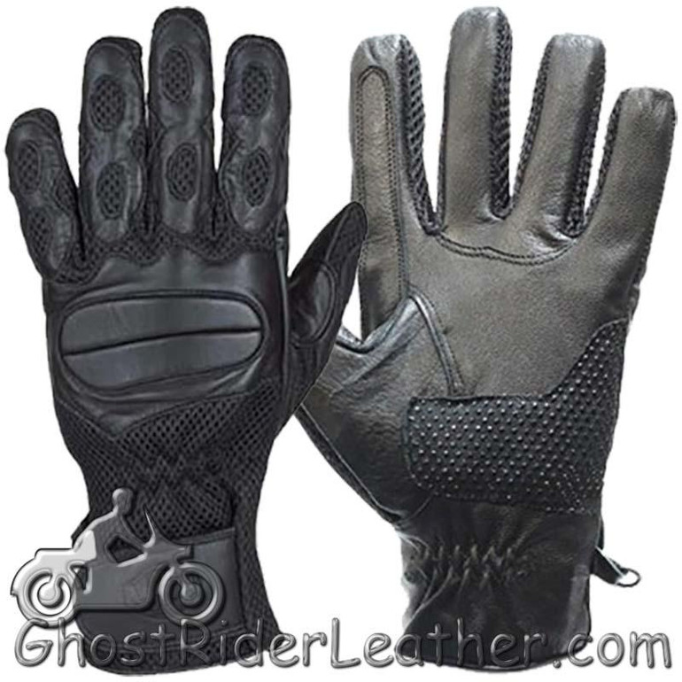Motorcycle Riding Gloves With Gel Palms - Unisex - SKU GRL-GL2096-DL