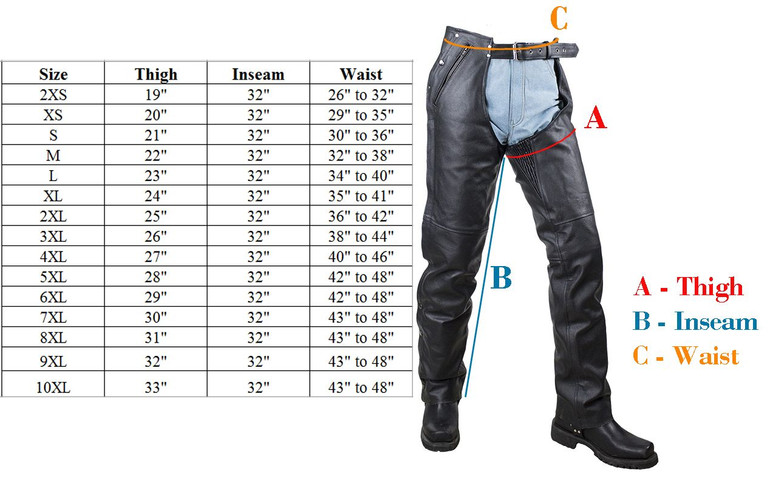 Naked Leather Chaps with Braid Design for Men or Women - SKU C4326-11-DL