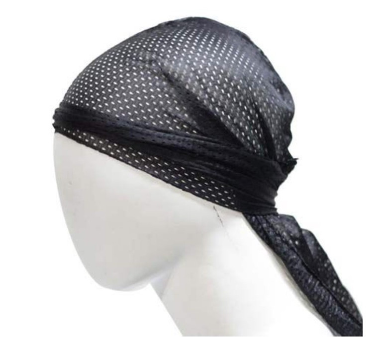 Perforated Doo-Rag - Black Red White or Blue - AC8-DL