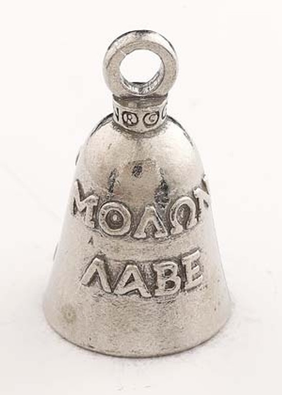 Come And Take Them - Molon Labe - Pewter - Motorcycle Guardian Bell - Made In USA - SKU GB-COME-A-TAKE-DS
