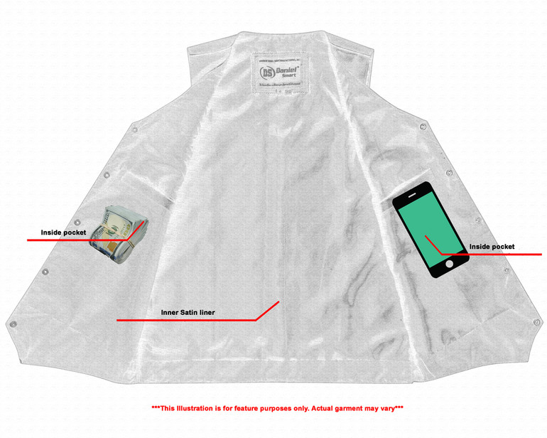 Leather Motorcycle Vest - Men's Tall - Outlaw - Up To Size 6XL - Big and Tall - RC162-TALL-RC