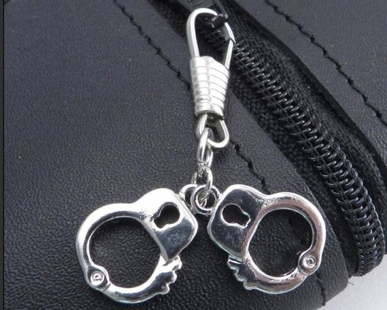 Z-Cuffs Zipper Pull- Mini Cuffs - Chrome - Biker Accessories - Z-CUFFS-DS