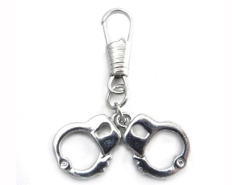 Z-Cuffs Zipper Pull- Mini Cuffs - Chrome - Biker Accessories - Z-CUFFS-DS