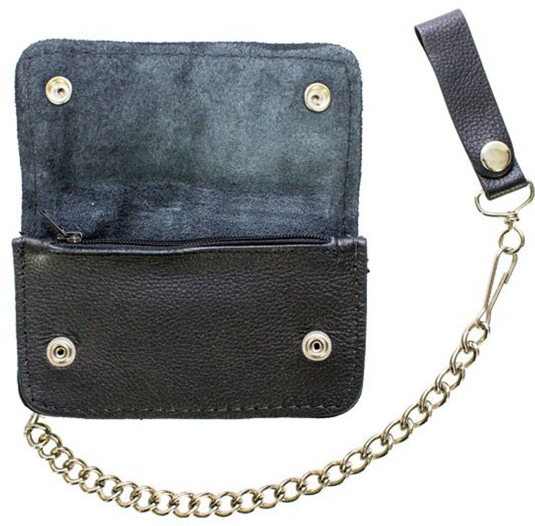 Leather Chain Wallet - Heavy Duty - Premium Leather - Bifold - 6 Inch - AC50-11HD-DL