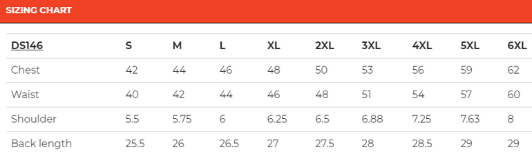 Leather Motorcycle Vest - Men's - Up To Size 6XL - Side Laces - 10 Pocket - Big and Tall - DS146-DS Size Chart