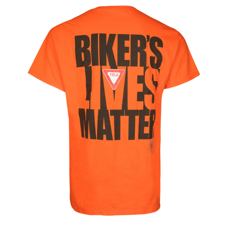Biker's Lives Matter - Men's T-Shirt - Orange With Black - HQ102-DS