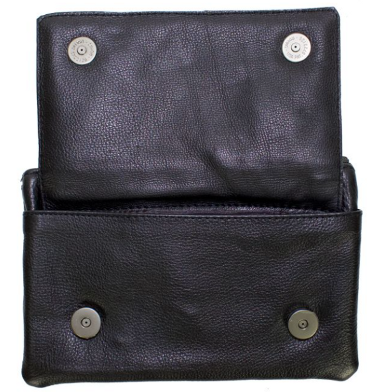 Leather Belt Bag - Teal Blue - Flying Skull Design - Handbag - BAG35-EBL10-TEAL-DL
