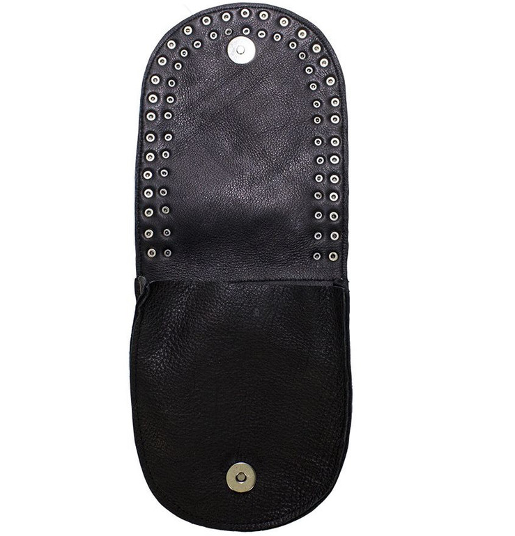 Belt Bag - Leather Purse - Studs Design - Small Handbag - BAG31-11-DL