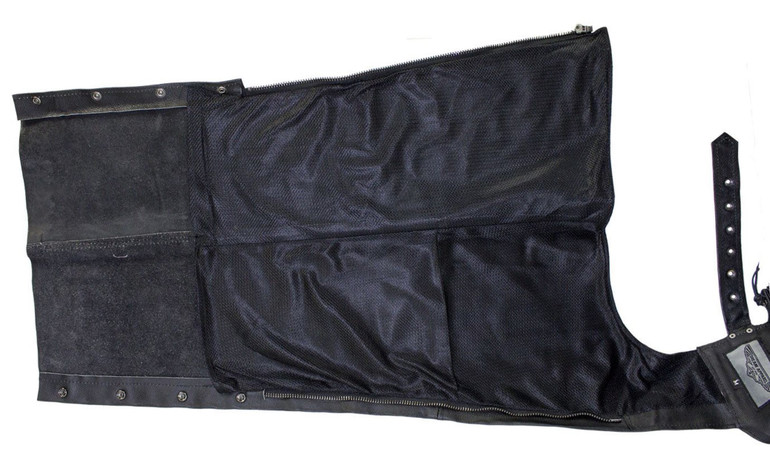 Leather Chaps - Men or Women - Plain - Motorcycle - Biker - C2325-04-DL