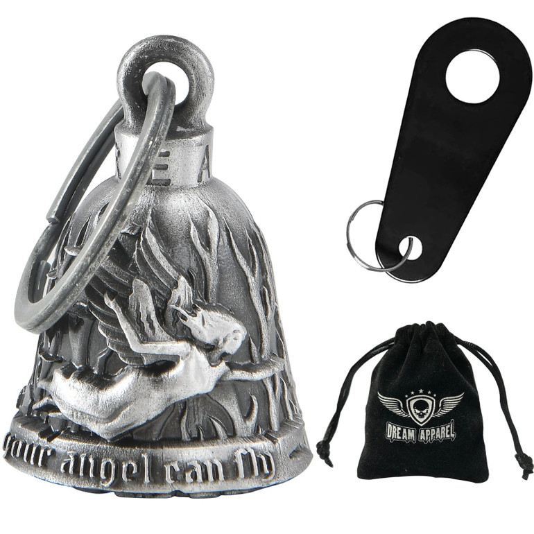 Motorcycle Ride Bell - 3D - Don't Ride Faster Angel - Spirit Bell - Gremlin - DBL24-11-DL