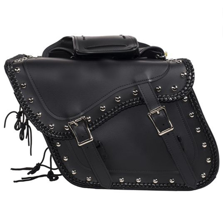 Saddlebags - PVC - Studs - Waterproof - Motorcycle Luggage - C-SD4065-PV-DL