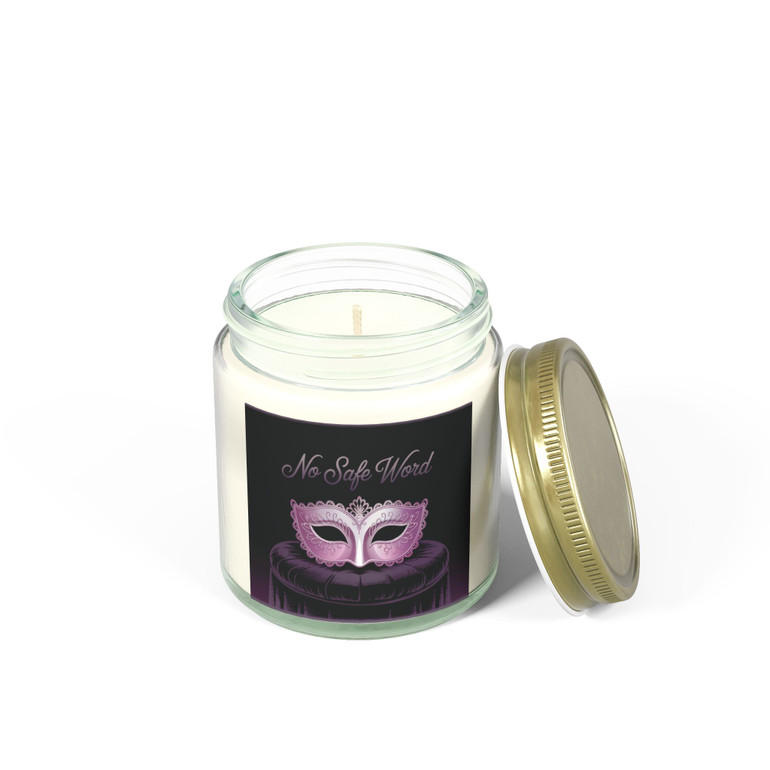Scented Candle - No Safe Word - Pink Mask - BDSM - Amber or Clear Jar - Perfect Gift for Bikers & Home Decor