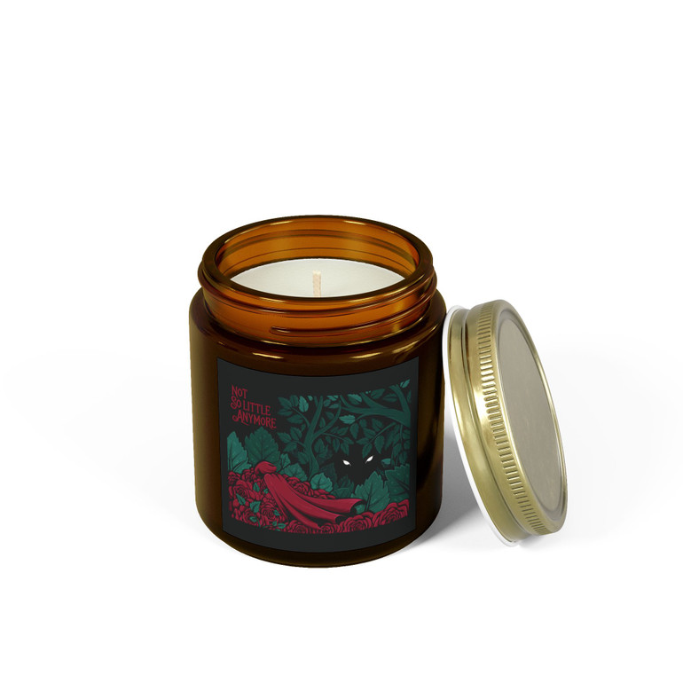 Scented Candle - Forbidden FairyTales - Not So Little Any More - Amber or Clear Jar - Perfect Gift for Bikers & Home Decor