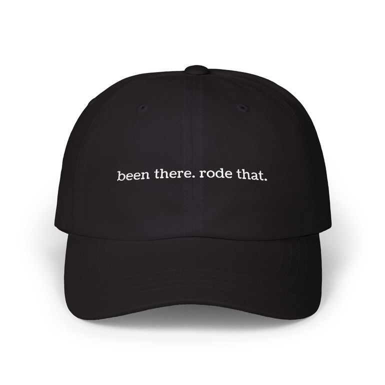 Camo Dad Cap — "been there. rode that." Embroidered Baseball Hat - Color Choice