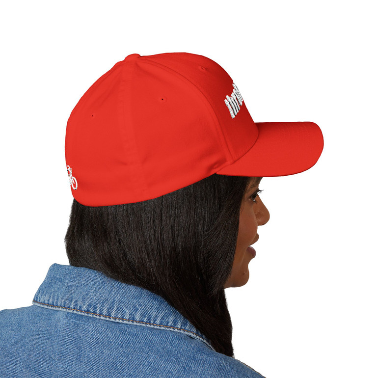 throttle therapy Embroidered Cap - Motorcycle Trucker Hat with Back Bike Icon