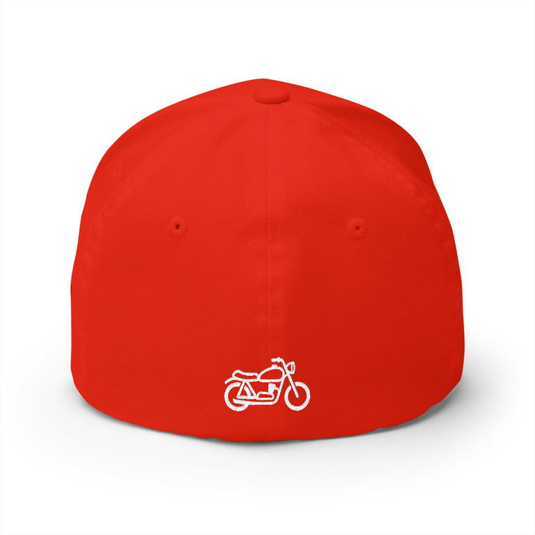throttle therapy Embroidered Cap - Motorcycle Trucker Hat with Back Bike Icon