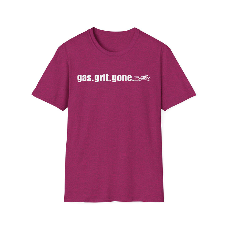 Gas. Grit. Gone. Motorcycle T-Shirt — Biker Vintage Ride Tee