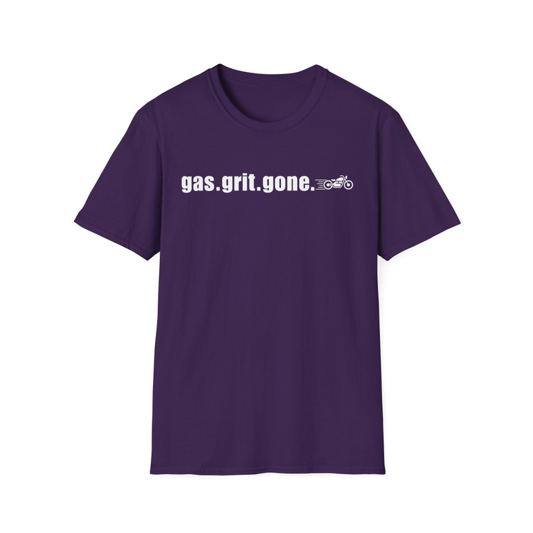Gas. Grit. Gone. Motorcycle T-Shirt — Biker Vintage Ride Tee