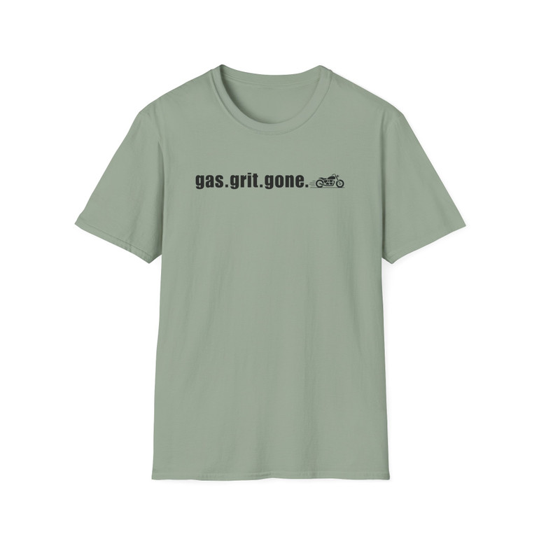 Gas. Grit. Gone. Motorcycle T-Shirt - Black Edition - Biker Vintage Ride Tee