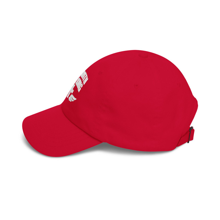 Dad Cap - 'Ride With the King' - Embroidered Baseball Hat - Cross and Wings - Biker - Color Choice