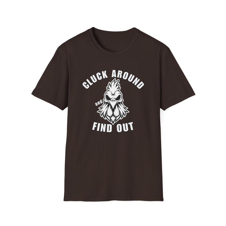 Cluck Around and Find Out - CAFO FAFO - Motorcycle T-Shirt - Rooster Skull - Biker Ride Tee