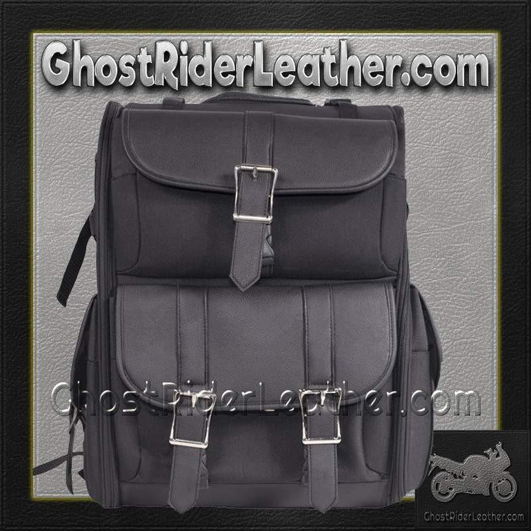 Best Medium PVC Motorcycle Sissy Bar Bag - SKU SB11-MED-NO-STUD-DL