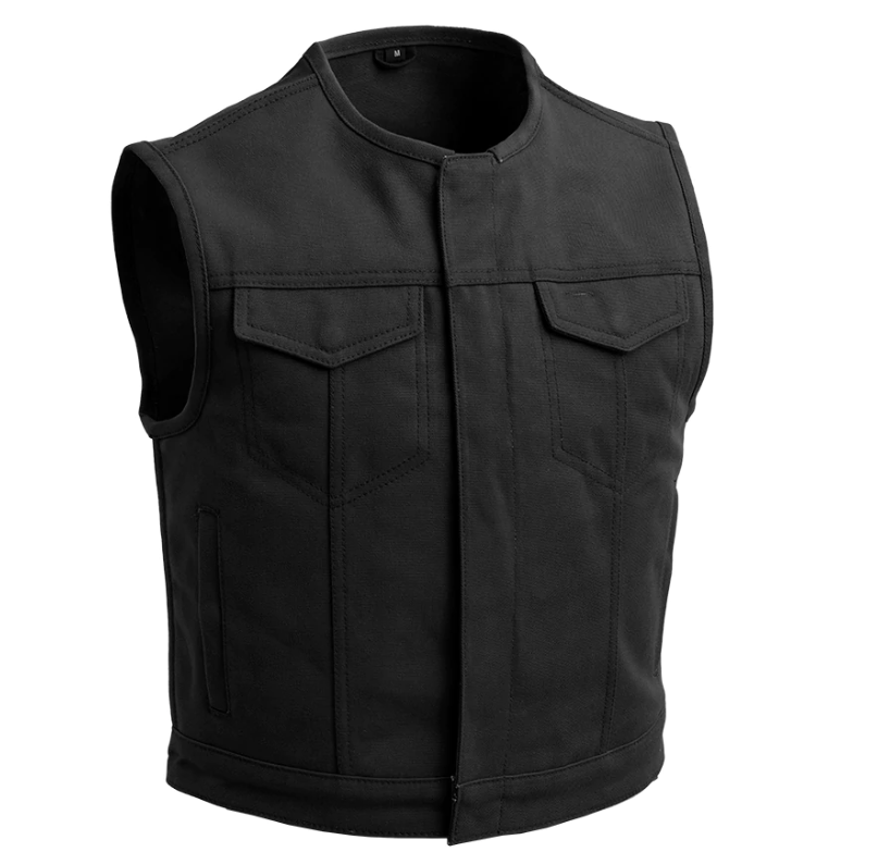 Motorcycle Denim Vests for Men, Denim Riding Shirts