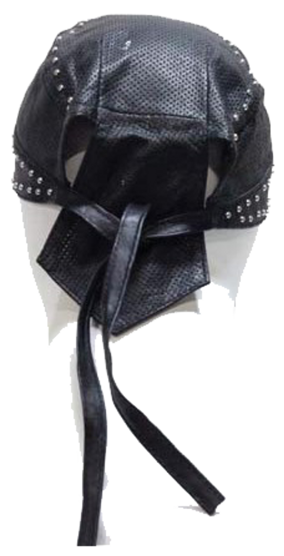 Leather Skull Cap with Studs Biker Durag SKU AC00713DL
