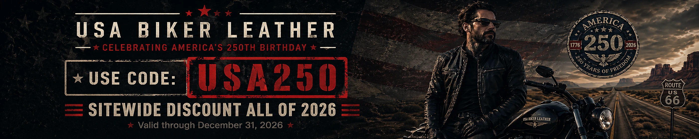 Celebrate teh 250th birthday of America with us and use Discount Code USA250 for a discount on an already on sale price.