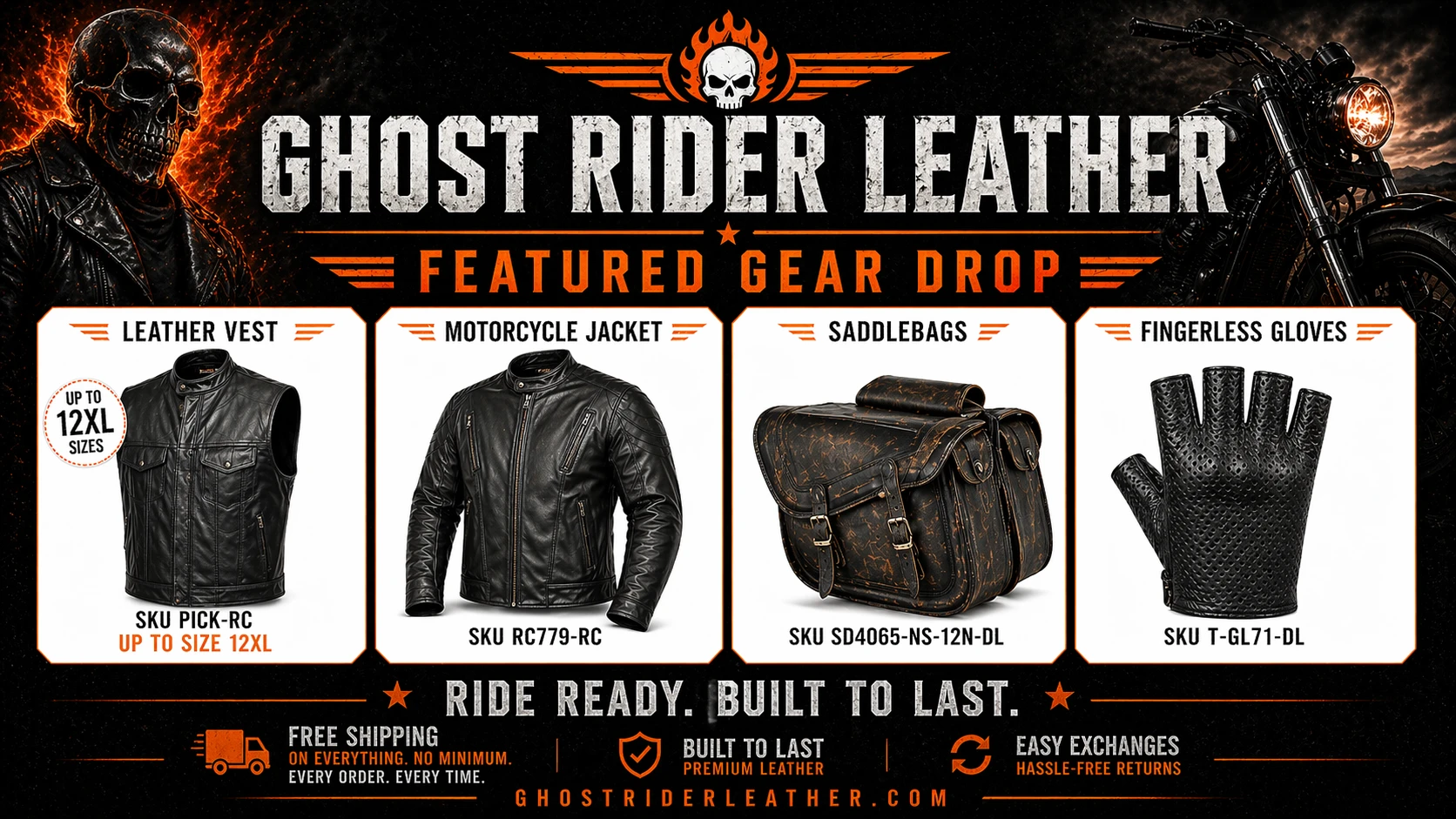 Featured Drops at GhostRiderLeather.com