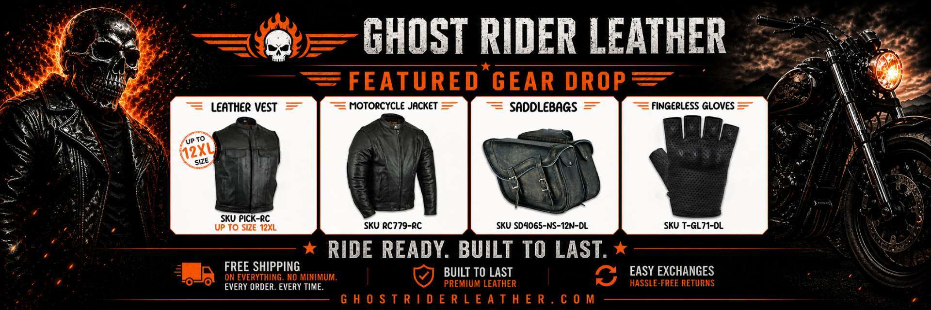 Featured Drops at GhostRiderLeather.com