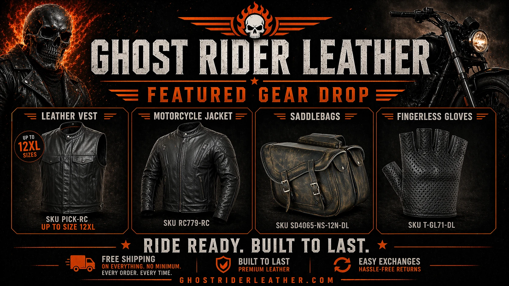 Featured Drops at GhostRiderLeather.com