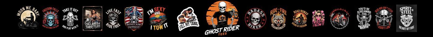 Check out our original designs on biker t-shirts.