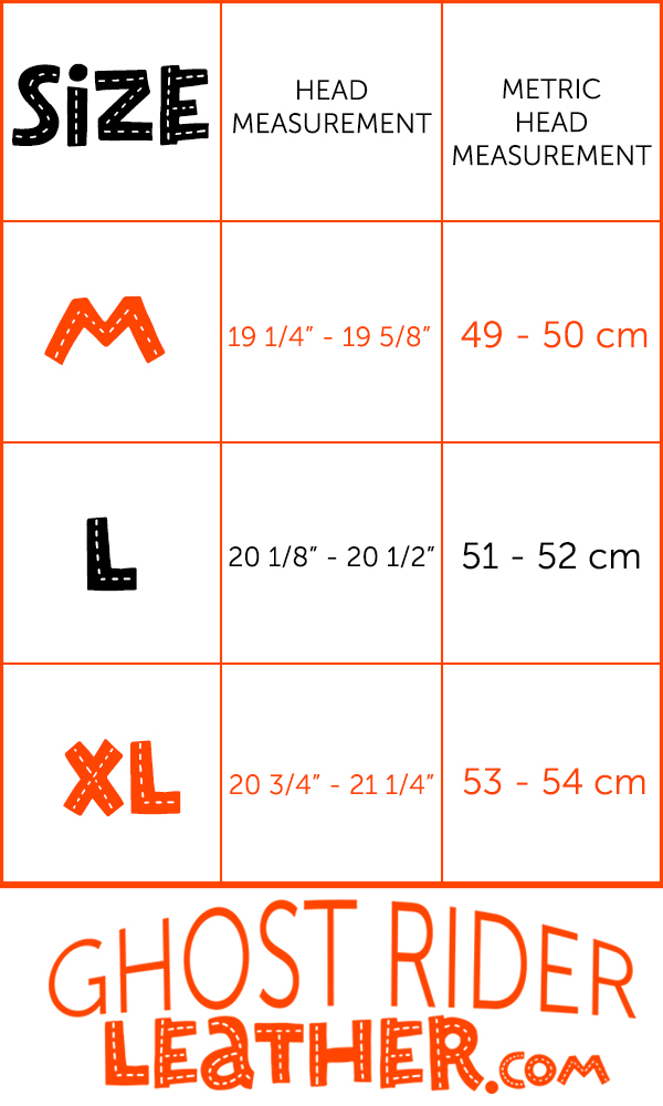 Size chart for youth kids motocross and helmets.