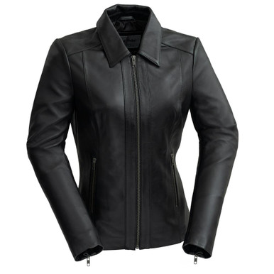 Patricia - Women's Lambskin Leather Scuba Jacket - WBL1091-WB