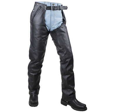 Leather Chaps - Unisex - Men's - Women's - Zipper Pocket - C5334