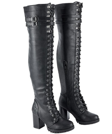 Motorcycle Boots - Women's - Knee High - USA Biker Leather