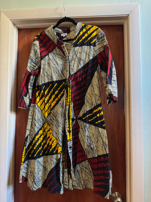 Zuri Dress - Beige, yellow, and red