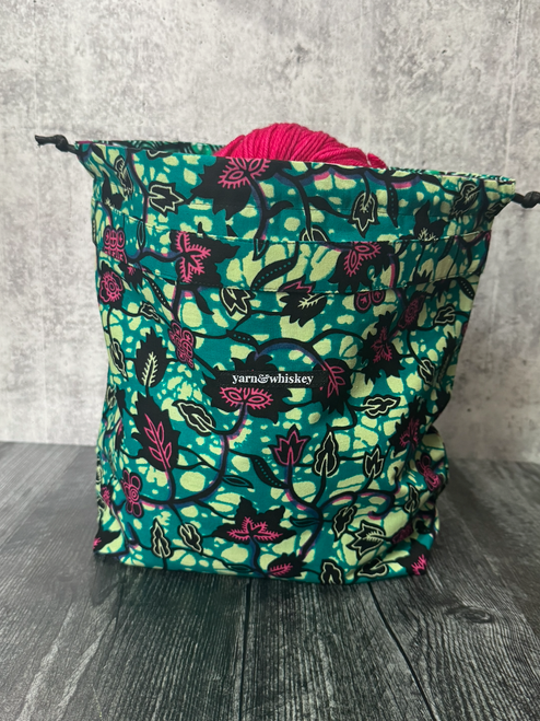 Emerald Blooms Project Bag | African Print