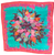 Big Dahlia Energy Silk Twill Scarf | Double-Sided 90 cm
