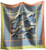 Blue Waves Silk Twill Scarf | Double-Sided 90 cm