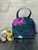 Purple Flowers on Blue Project Bag | African Print