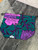 Purple Flowers on Blue Project Bag | African Print