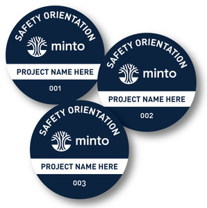 M019 Safety Orientation Stickers - 2" x 2"