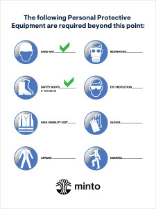 M049 Following PPE Are Required Beyond This Point - 18"x24"