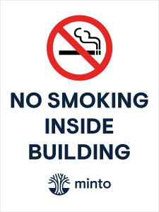 M051 No Smoking Inside Building - 18"x24"