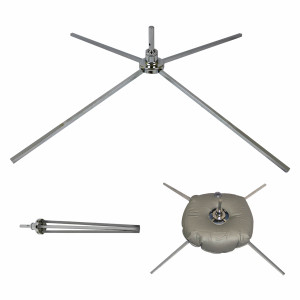 M097 Hard Surface Cross Base w/ Water Bag For Wind Flags